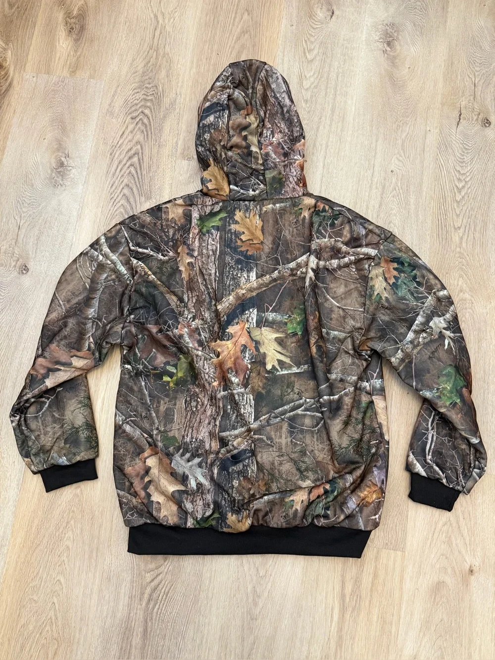 True Timber Men's Camo Hooded Zip Jacket - Realtree Style Brown Camo